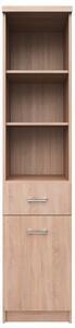 Biblioteca inalta stejar sonoma top mix, 40x33x183 cm