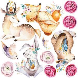 Favi Autocolant de perete ambiance cute forest animals Ofertă