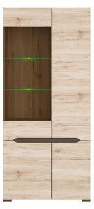 Favi Dulap cu vitrina stejar san remo deschis elpasso, 90x41.5x200 cm Ofertă