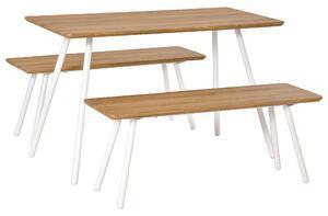 Favi Homcom set masa si 2 banci, stil nordic, mdf, alb | aosom ro Ofertă