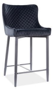Favi Scaun cu catifea colin b h-2, negru, 42x45x109 cm Ofertă