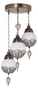 Favi Candelabru neptün, 3 becuri la inaltimi diferite, cadru metalic/sticla Ofertă