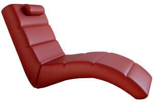 Favi Fotoliu relaxant, piele eco roşie, la comandă, long Ofertă