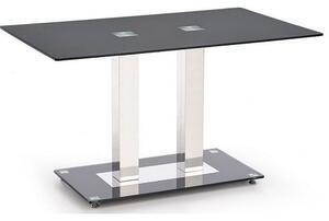Favi Masa bucatarie din sticla neagra walter 2, 130x80x74 cm Ofertă