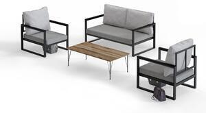 Favi Set de gradina mtlknp002, 4 piese, metal si poliuretan Ofertă