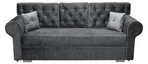 Favi Canapea seul extensibila, 3 locuri, cu arcuri si lada depozitare, gri-antracit, 250x105x100 cm Ofertă