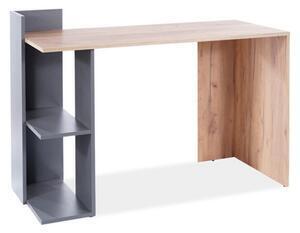 Favi Birou stejar wotan/antracit b-001, 122x57x75(85) cm Ofertă