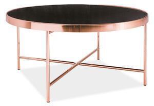 Favi Masuta cafea sticla gina b, sticla/metal, 82x40 Ofertă