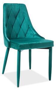 Favi Scaun tapitat cu stofa catifelata verde bluvel 78 trix, 46x46x88 cm Ofertă
