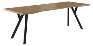 Favi Masa extensibila merlin, structura din metal negru/blat pal stejar art Ofertă