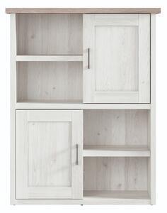 Favi Mobila biblioteca cu rafturi si 2 usi luca juzi, 106x43x135 cm Ofertă