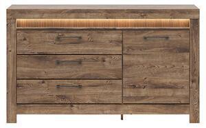 Favi Comoda torin cu 3 sertare si o usa, stejar, 45x157x93 cm Ofertă