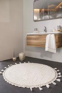 Favi Covoras de baie lowell, 100 cm, forma rotunda, material bumbac, crem Ofertă