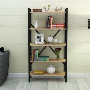 Biblioteca athena, din pal melaminat, 90x34x180 cm