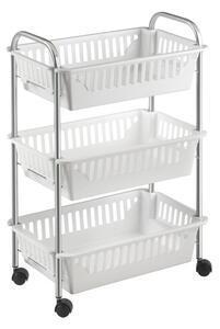 Raft mobil cu 3 coșuri metaltex oslo, înălțime 63 cm