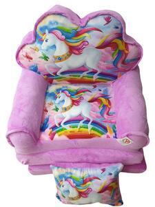 Favi Fotoliu din plus extensibil in 3 pliuri, unicorn, 120 cm, roz - fpe-24 Ofertă