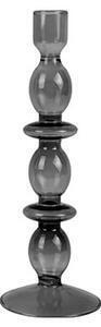 Sfeșnic din sticlă pt living glass art, negru