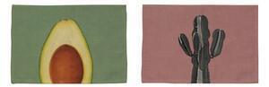 Set 2 suporturi farfurie surdic avocado