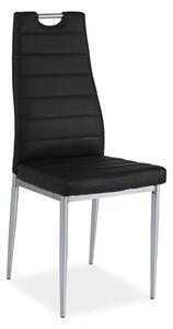 Favi Scaun bucatarie tapitat cu piele ecologica neagra h260, 40x38x96 Ofertă