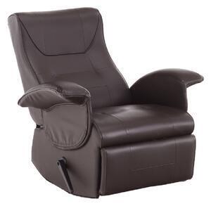 Fotoliu relaxant, piele eco maro , romelo c3