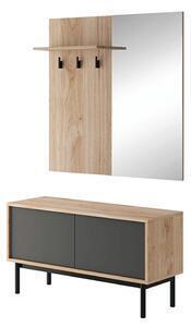 Mobilier de hol, stejar jaskson hickory/grafit, bergen bgd104