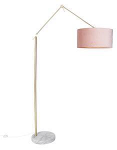 Favi Lampa de podea moderna abajur catifea aurie roz 50 cm - editor Ofertă
