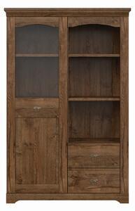 Favi Biblioteca living cu dulap si vitrina patras, 158,5x103x44,5 cm Ofertă