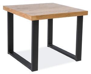 Favi Masuta de lemn umberto c, furnir si metal, 60x60x54 Ofertă