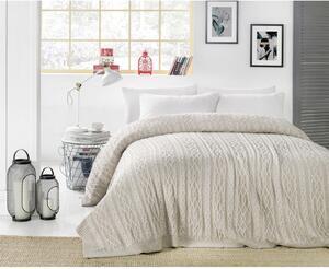 Favi Cuvertură din amestec de bumbac homemania decor knit, 220 x 240 cm, gri-bej Ofertă