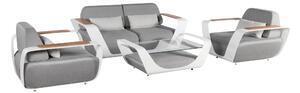 Favi Set mobilier gradina de lux higold onda designed by pininfarina italy, 2 fotolii, canapea 2 locuri, masuta de cafea, gri Ofertă