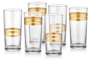 Favi Set 6 pahare lines019, sticla 100%, 12x6x6 cm Ofertă