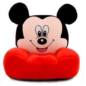 Favi Fotoliu din plus pentru bebelușs cu spatar, mickey mouse, 50 cm, rosu, fps-19 Ofertă