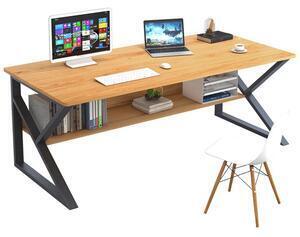 Favi Birou cu raft, fag/negru, tarcal 100 Ofertă