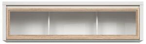 Favi Vitrina suspendata kaspian, alb/sonoma, 143.5x30.5x40 cm Ofertă