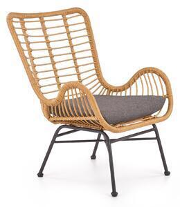 Favi Fotoliu gradina ikaro, stejar/gri, 69x58x93 cm Ofertă