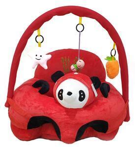 Favi Fotoliu din plus pentru bebelusi cu spatar si arcada, panda, 53 cm, rosu, fps-79 Ofertă