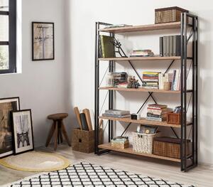 Biblioteca cosmo fix, alun, pal melaminat, 130x180x35 cm