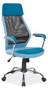 Favi Scaune ergonomice cu suport lombar albastre q-336, 65x50x117/127 Ofertă
