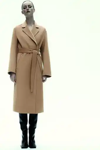 Zara Wool blend belted coat Ofertă