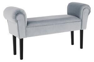 Favi Bancă, catifea velvet, gri deschis/negru, burda Ofertă