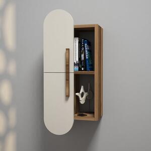 Favi Raft rose, din pal melaminat, nuc/crem, 35x22x60 cm Ofertă