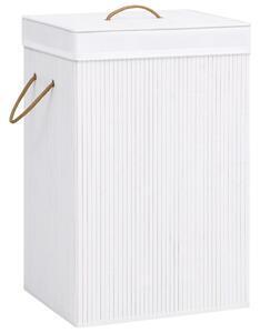 Favi Coș de rufe din bambus, alb Ofertă
