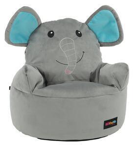 Favi Fotoliu tip sac pentru copii in forma de elefant gri baby tipul 2, 55x Ofertă