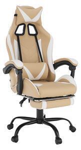 Favi Fotoliu birou/gaming, negru/alb/bej, ozge 2 new Ofertă