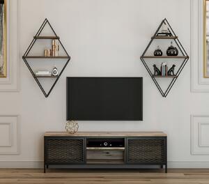 Favi Set comoda tc si 2 rafturi , comets prizma, stejar, pal melaminat/meta Ofertă