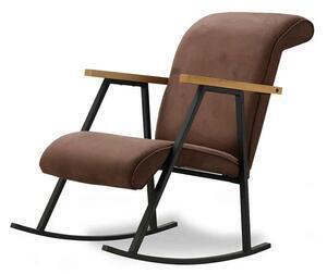 Favi Fotoliu balansoar catifea sunrise, 55x60x96 cm, culoare maro, cadru metal vopsit electrostatic Ofertă