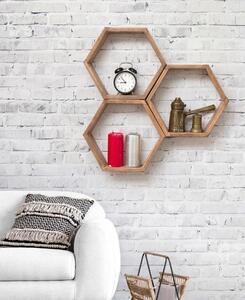 Favi Set 3x etajeră de perete elfo 38x58 cm maro Ofertă