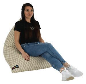 Favi Fotoliu tip sac, crem/material textil cu model, riuk Ofertă