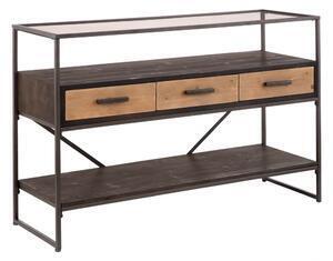Favi Consola smoke din lemn de brad si metal 120 x 40 x 81 cm Ofertă