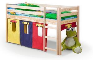 Favi Pat pentru copii cu tobogan pin neo plus, somiera si saltea incluse, 8 Ofertă